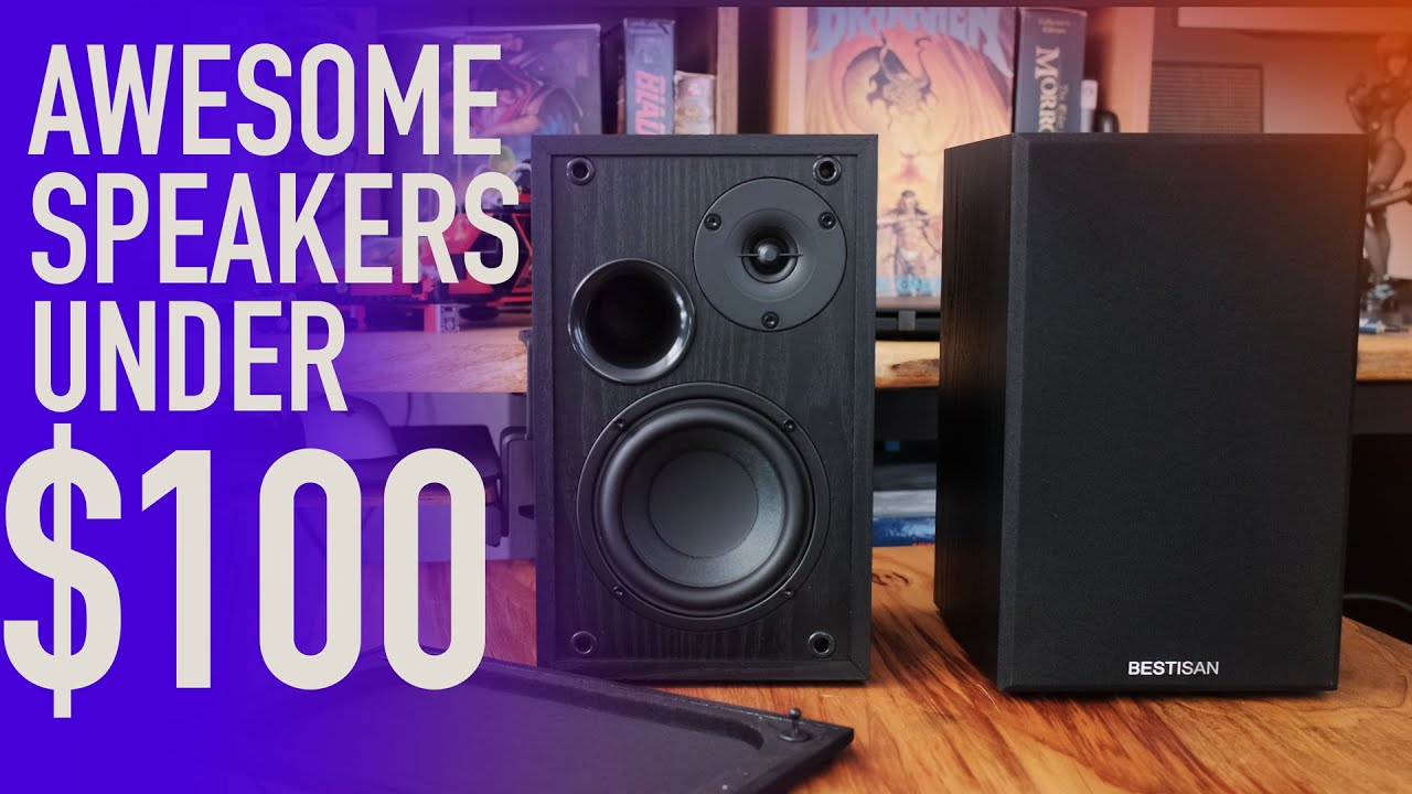 Awesome Speakers Under 100 Bestisan SR02 50W Bookshelf Speakers